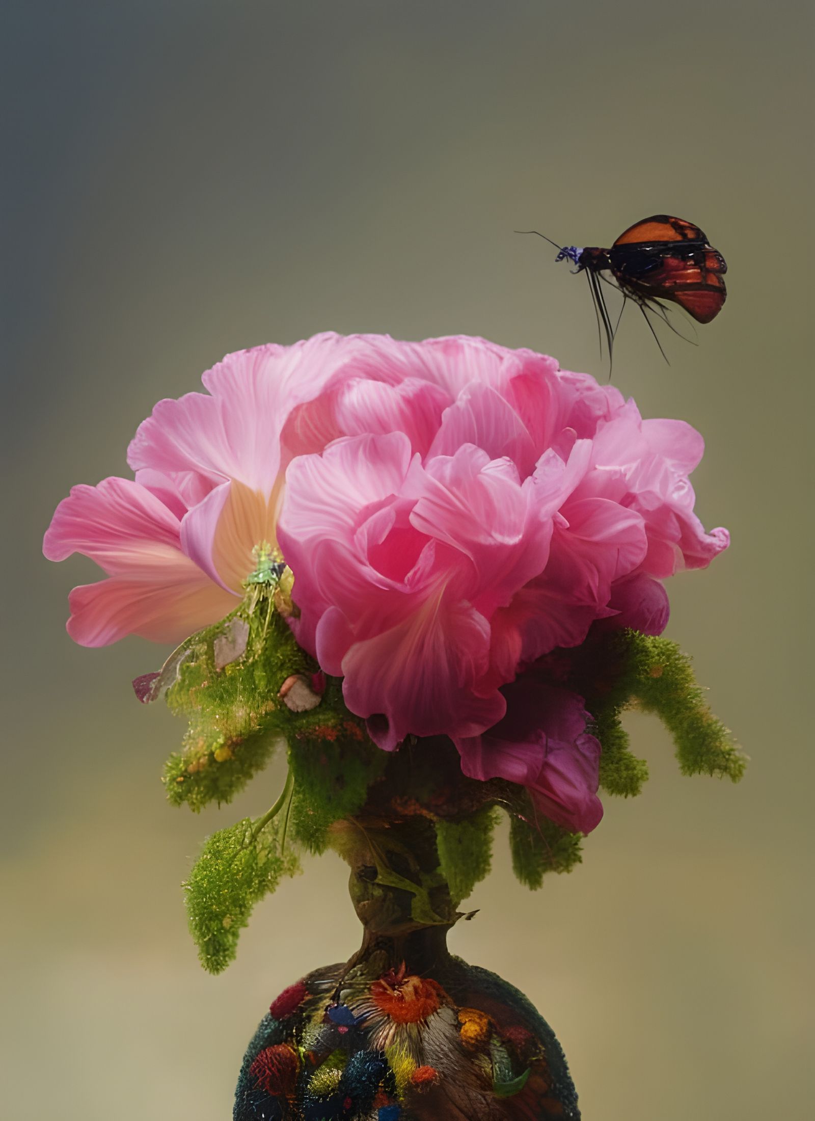 Recursive Rose: A Digital Masterpiece in Soft Light