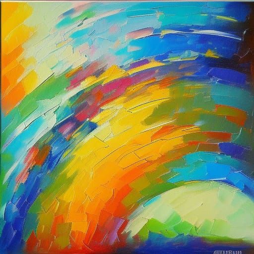 Anvil in Neo-Impressionist Expressionist Oil Painting