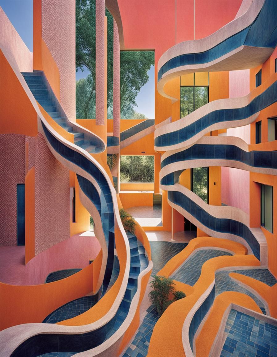 Luis Barragan Inspired Interior with Glass Walls