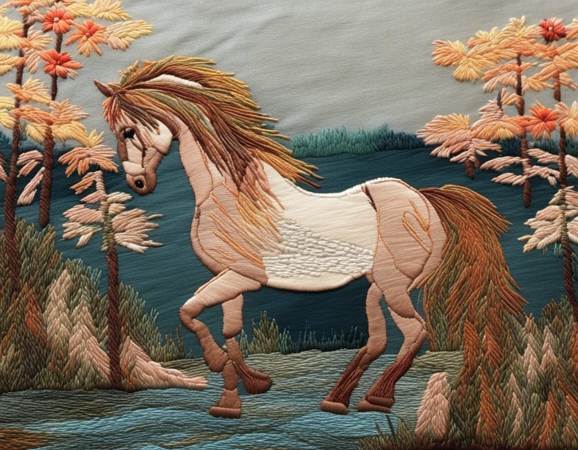 Embroidery, You can lead a horse to water, but you can't make it drink
