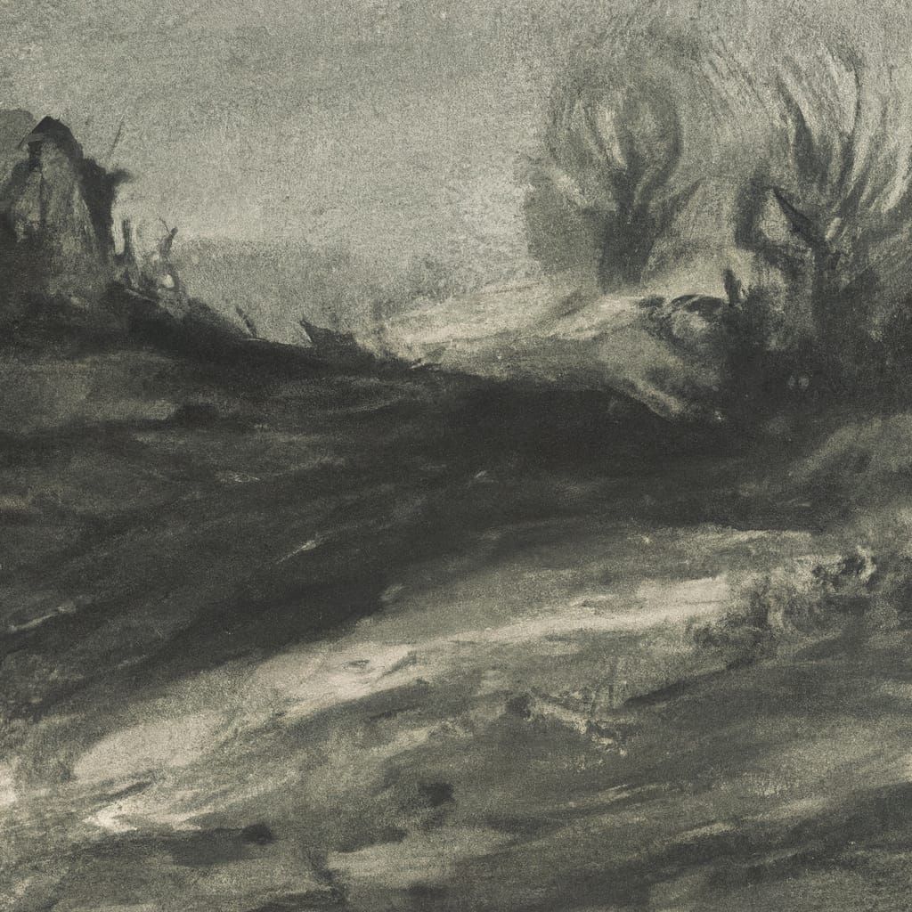 Landscape painting in the style of Alfred Kubin 03