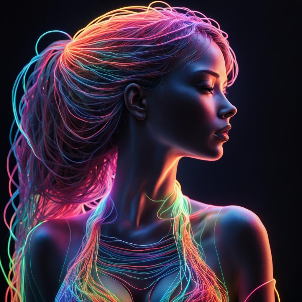 Neon hair girl!
