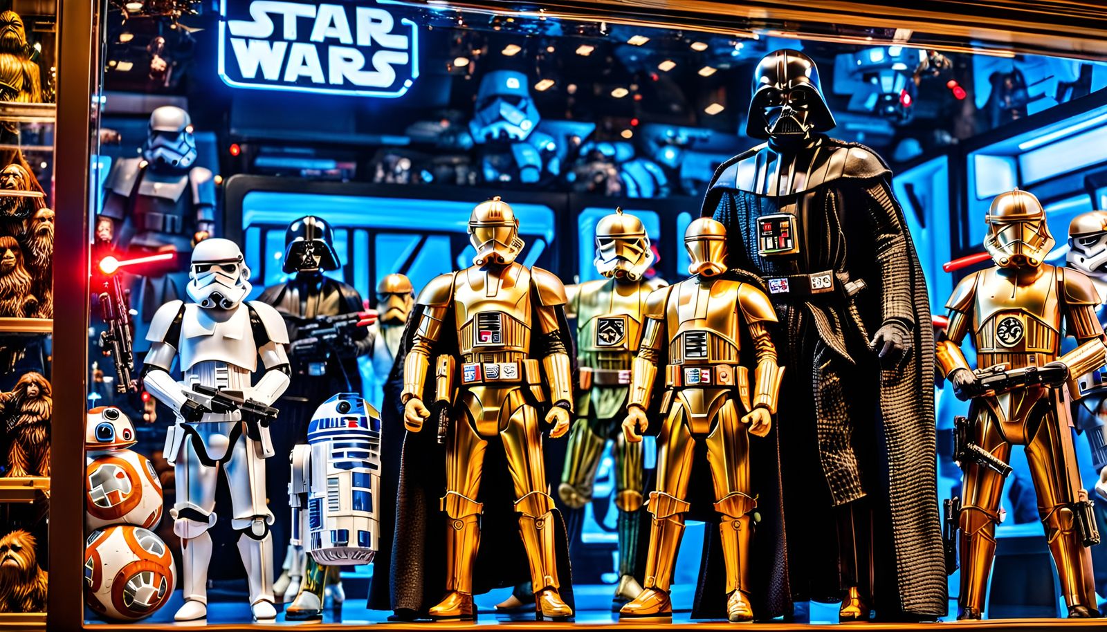 A Toy Shop Window Displaying Star Wars Action Figures  (Cont...