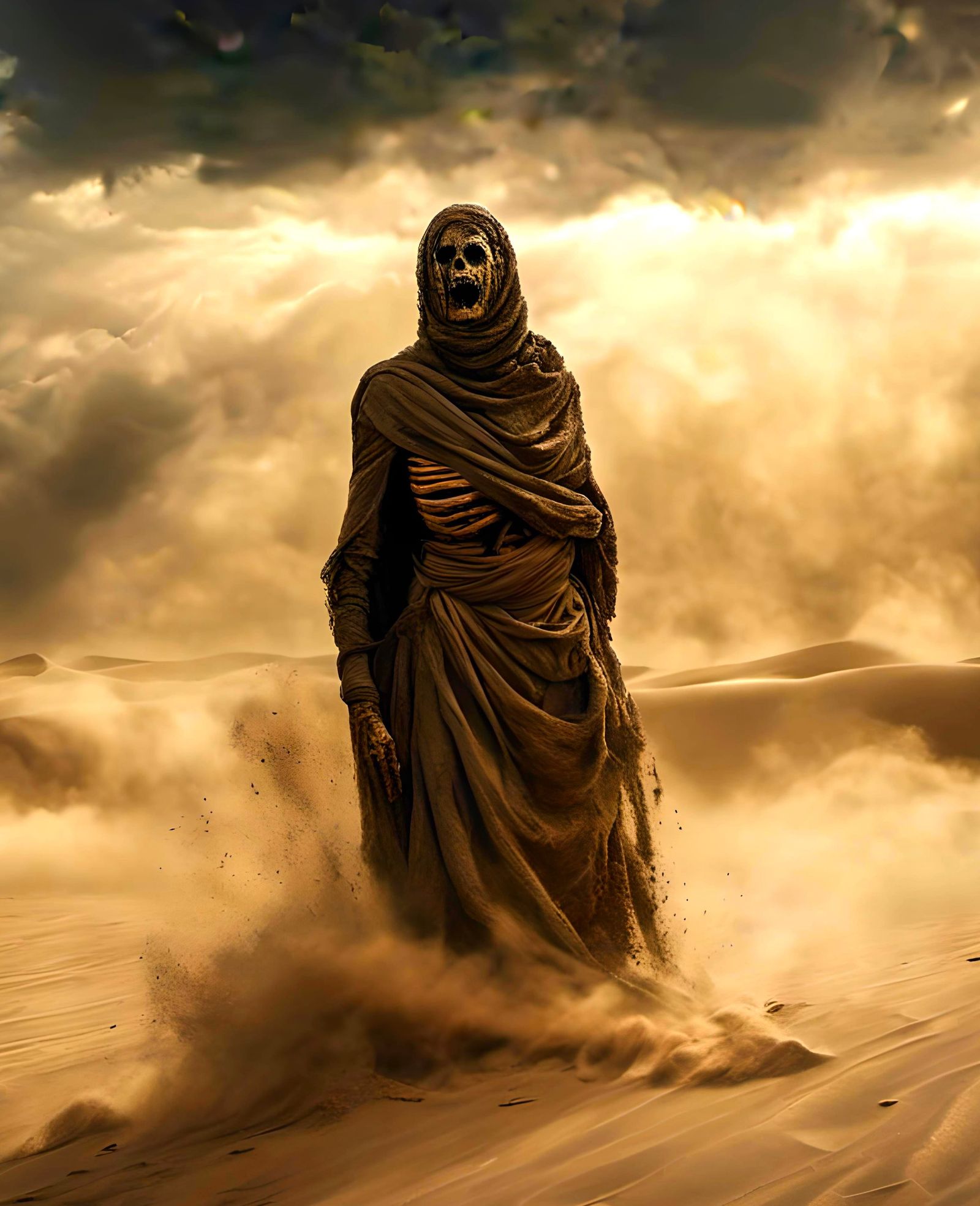 Undead Mummy Anck-su-namun in Sandstorm