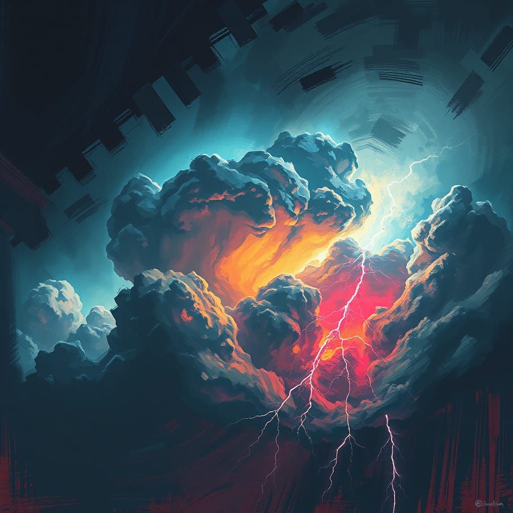 Electrifying Storm Clouds in Expressive Textures