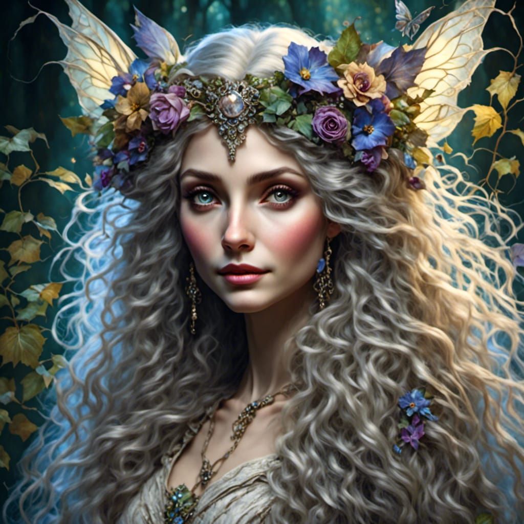 Ethereal Fairy Bride with Platinum Hair