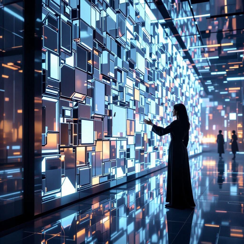 Robotic Wall Controlled by Gestures in Futuristic Hall