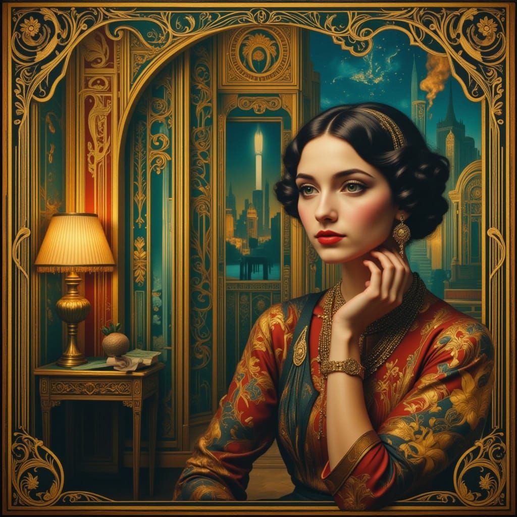 Bohemian Woman in Belle Epoque Fantasy Art