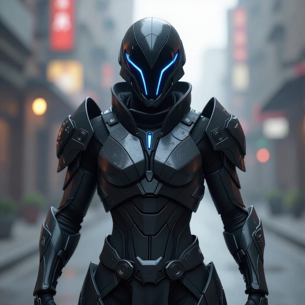 Obsidian WarFrame Character in Epic 3D Render