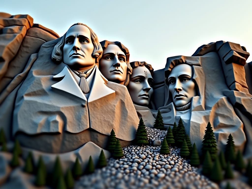 Mount Rushmore, Swap out the presidents heads for the heads ...