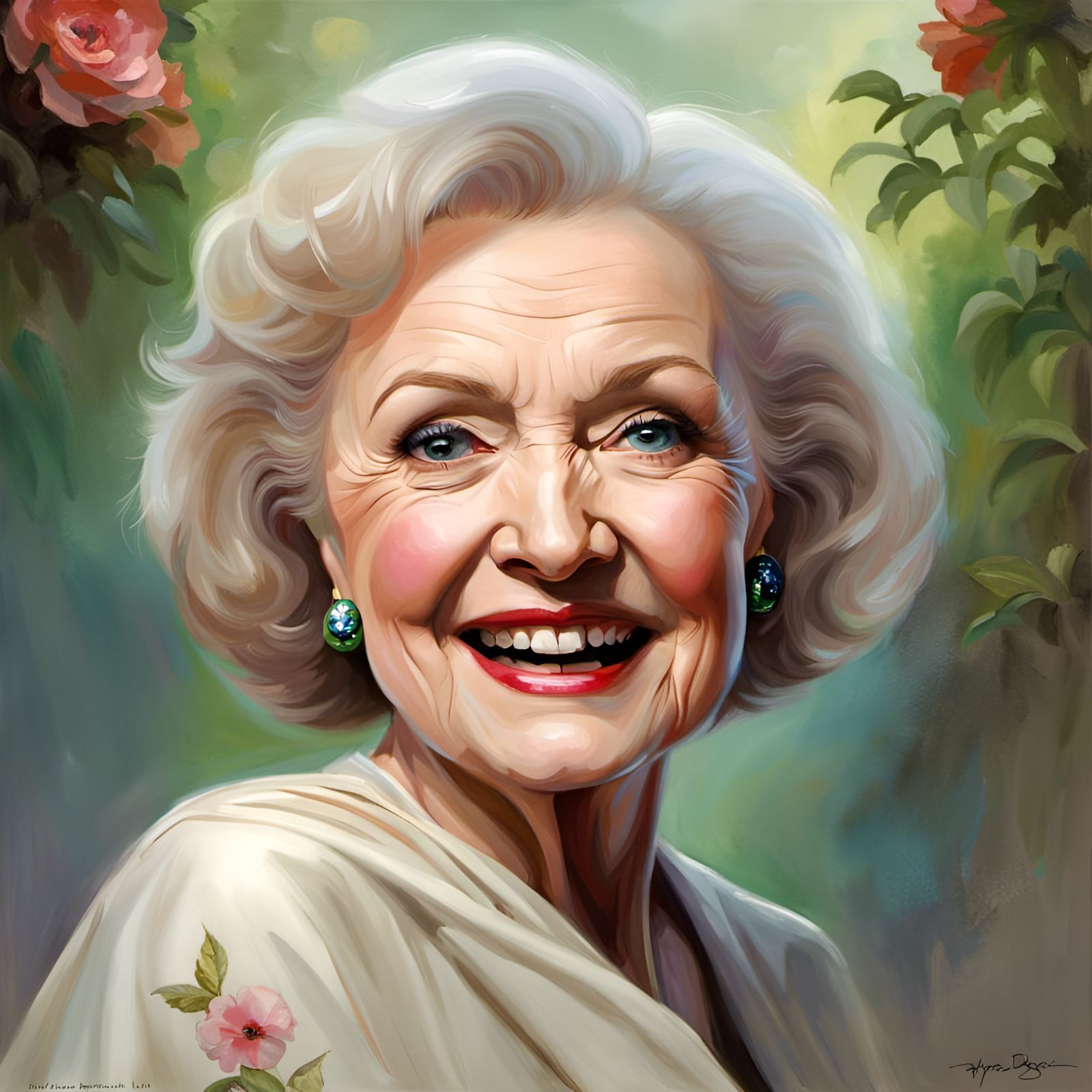 Betty White as Jedi Knight: Hyperrealistic Portrait