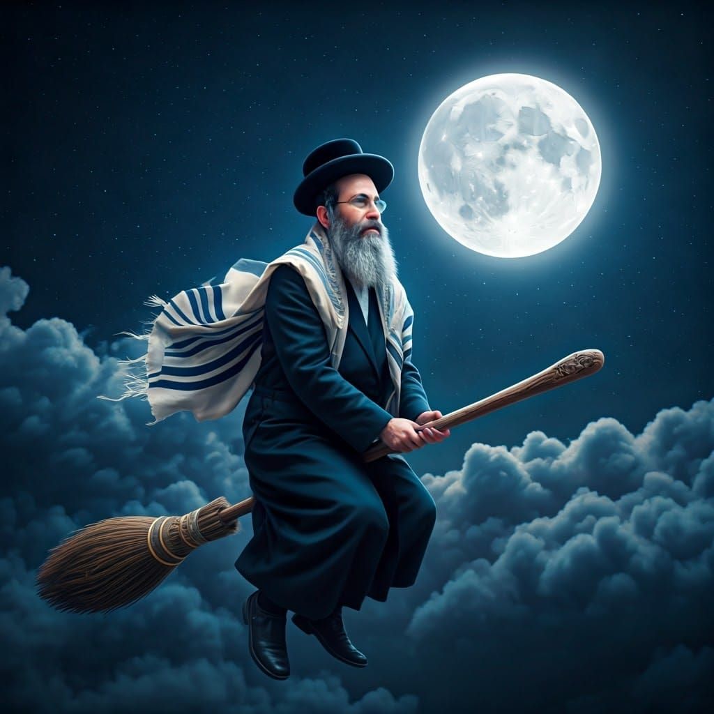 Hasidic Rabbi Soars on Magical Broomstick through Mystical N...