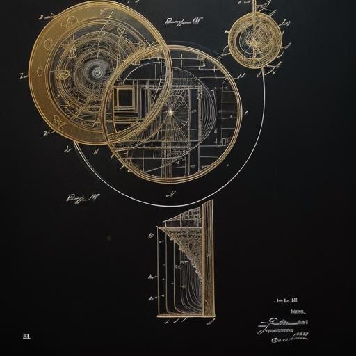Ornate Technical Drawing of Rome with Gold Filigree