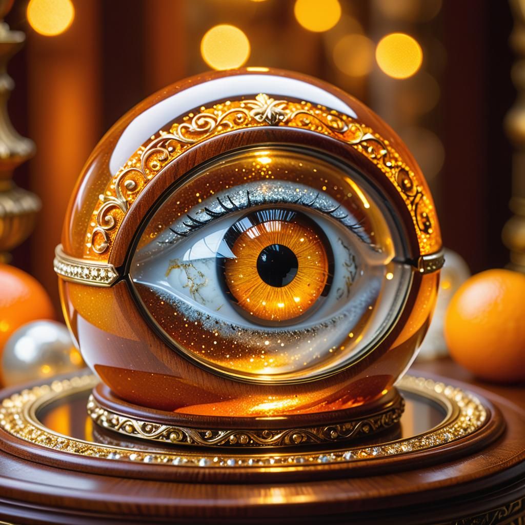 Oracle Eye in Marble Orb Still Life