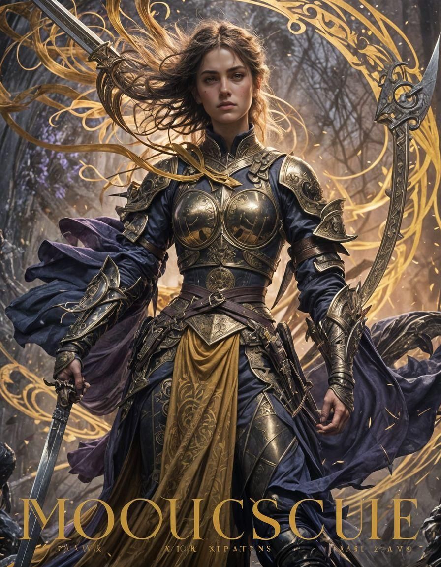 Woman Warrior in Dark Fantasy Style