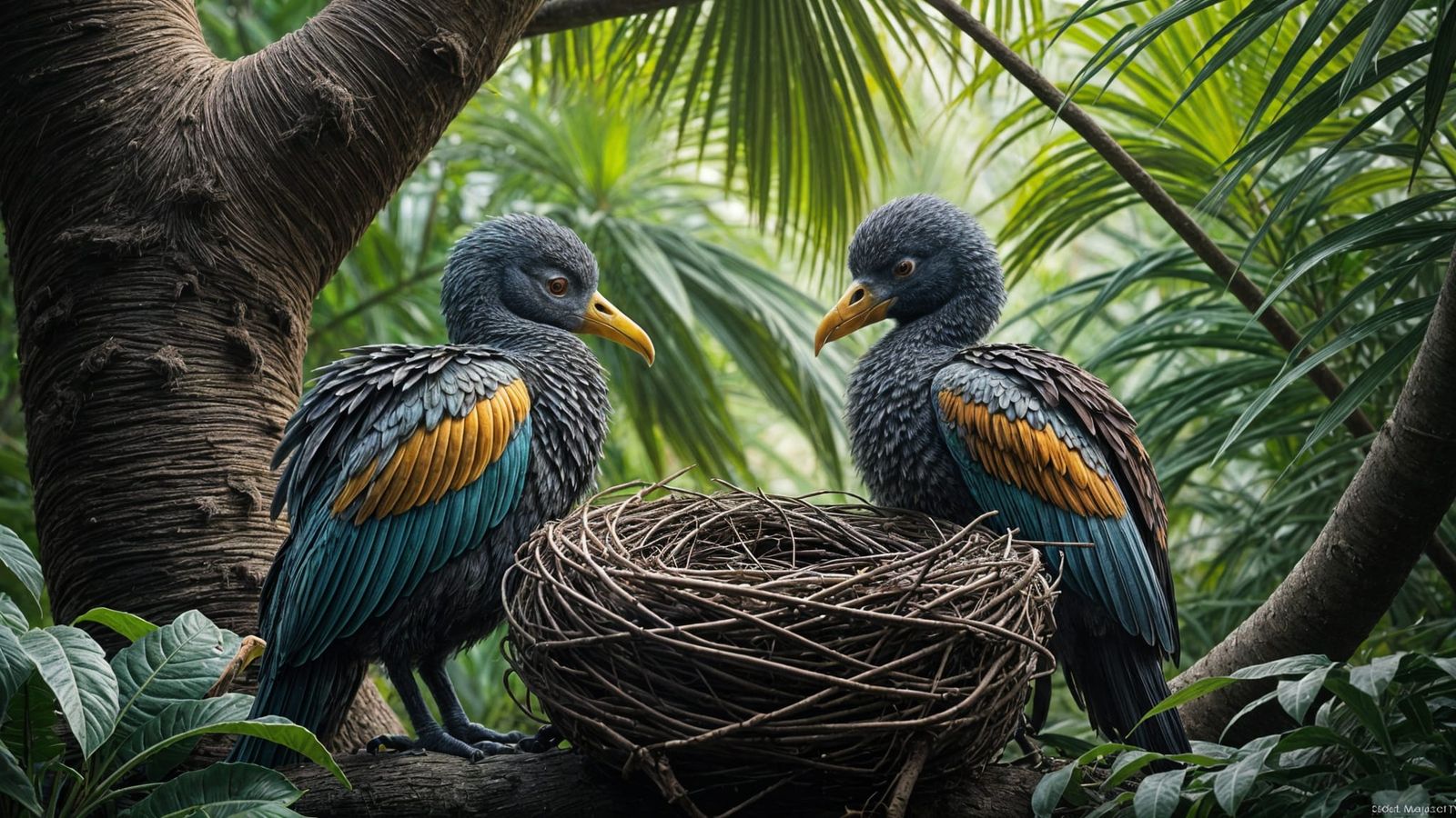 Dodo Birds in a Desolate Landscape