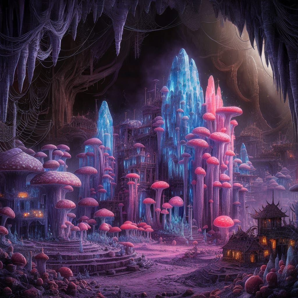 Menzoberranzan: Drow City of Glowing Crystals