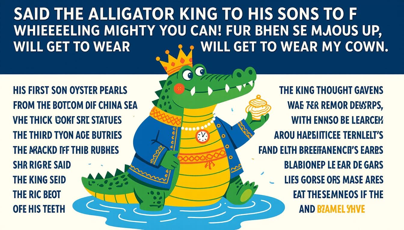 Alligator King and Sons: A Whimsical Scene