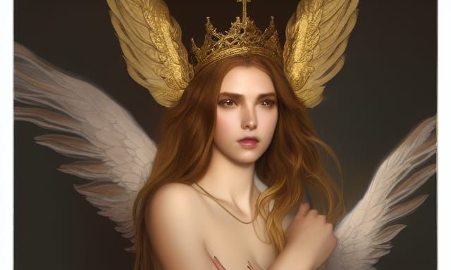 Beautiful Angel on Throne in Octane Render