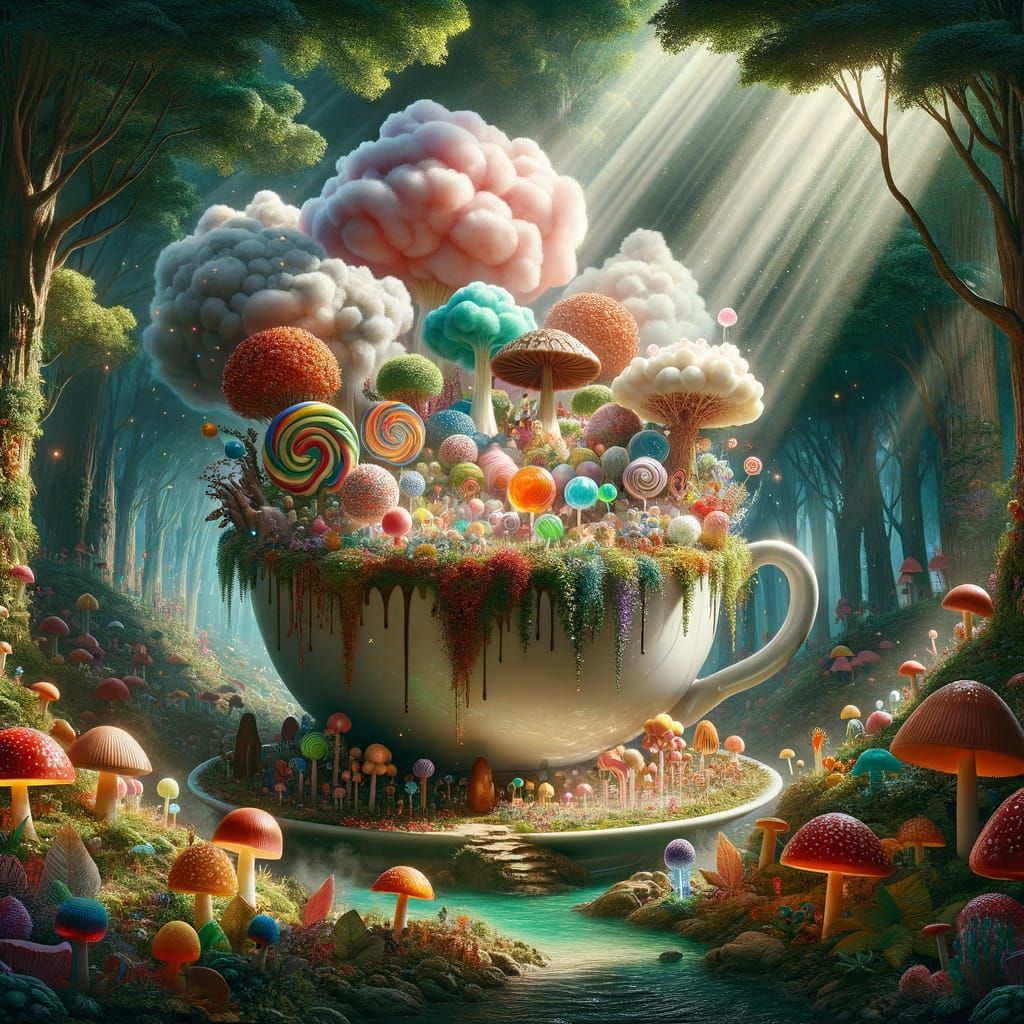 Teacup Candy Land: A Miniature Whimsical World