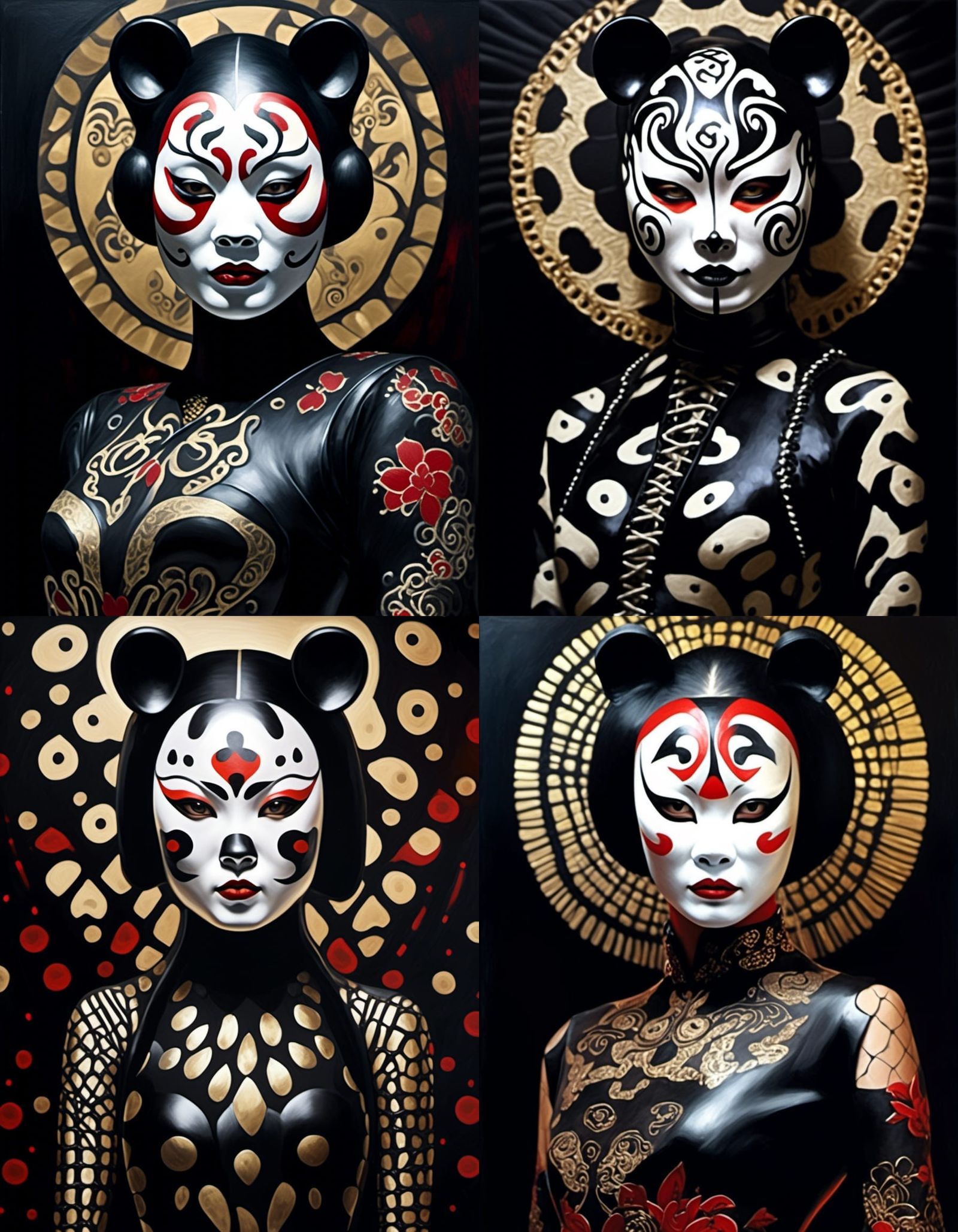 <lora:Dark Beauty :1.0> Manara oil painting. Medium shot. A ...