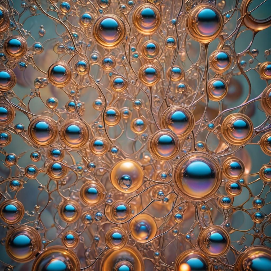 Surreal Glowing Orbs in Dreamlike Atmosphere