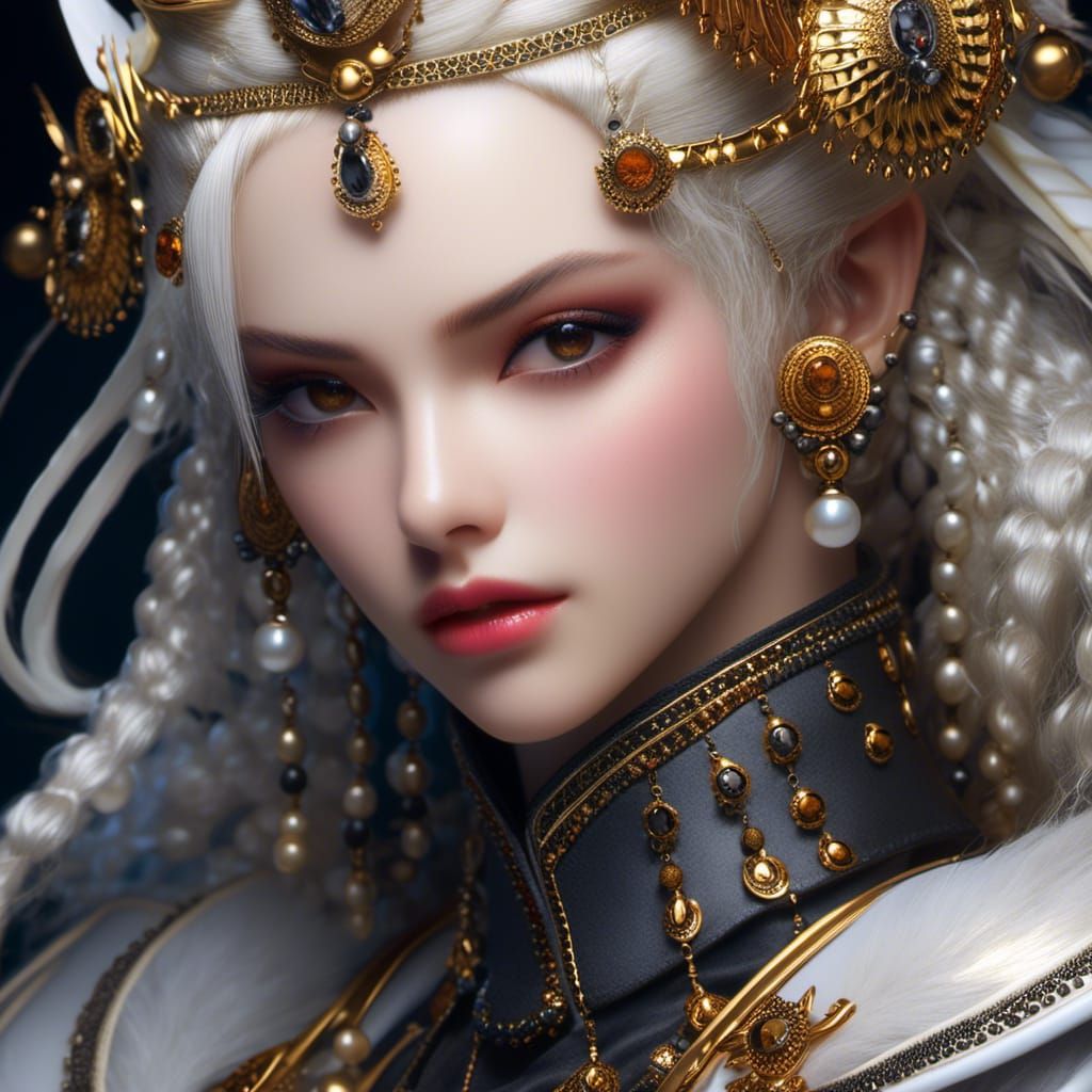 Beautiful Woman at Spaceport, Hyperrealistic Portrait