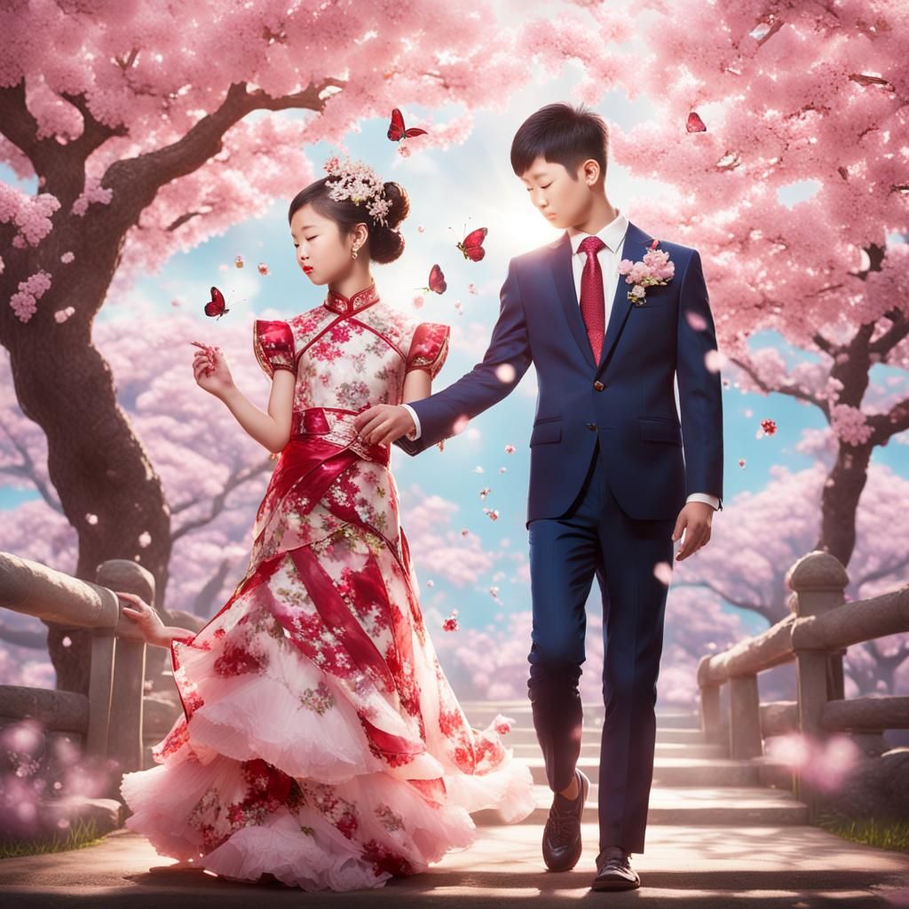 Cherry Blossom Wedding in Heavenly Light