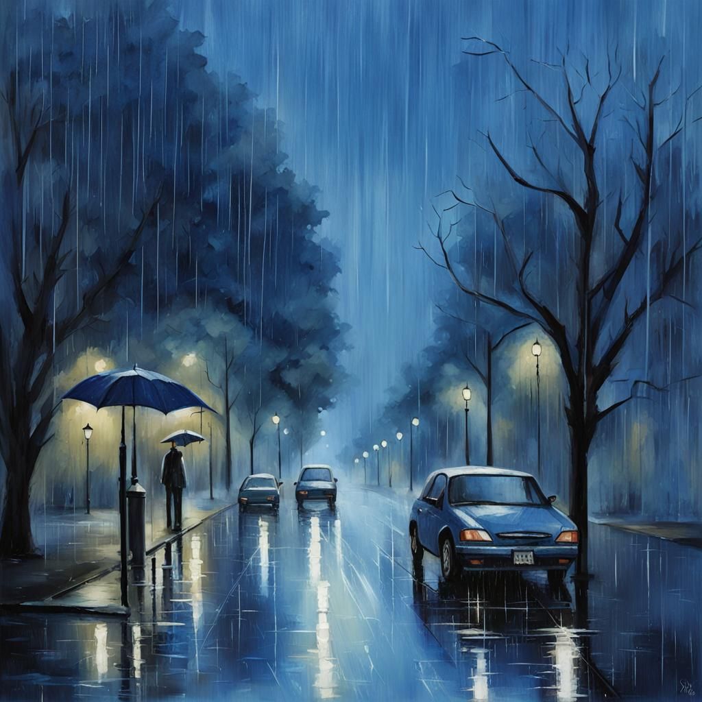 Blue Rainy Day