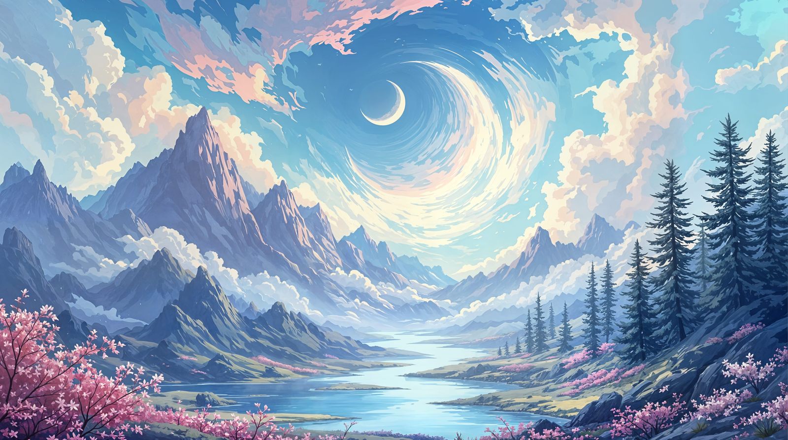 Ethereal Dreamscapes in Soft, Painterly Style