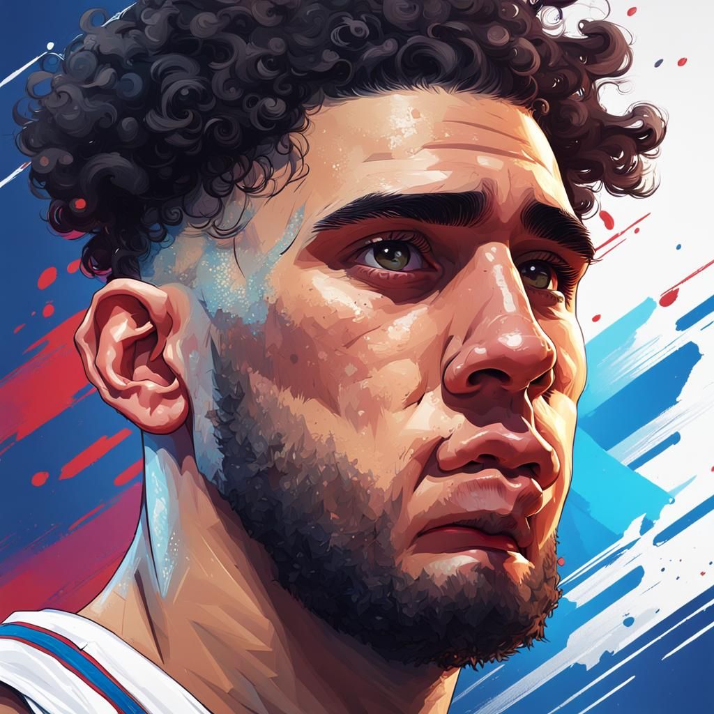 Detailed Portrait of LiAngelo Ball in Trending Art Style