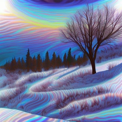 Trippy Winter Scene