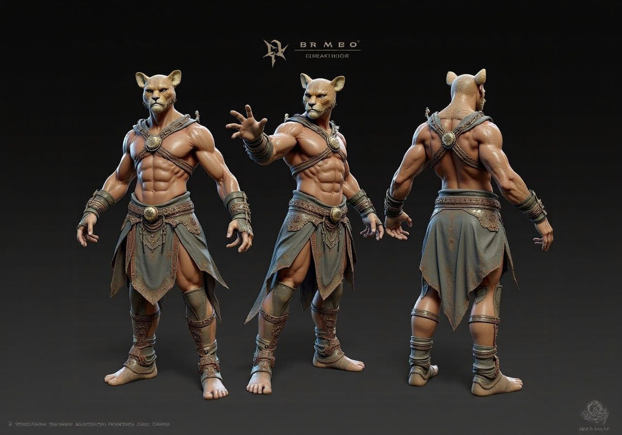 Leopard Warrior in Karate Stance: Hyperdetailed Concept Art