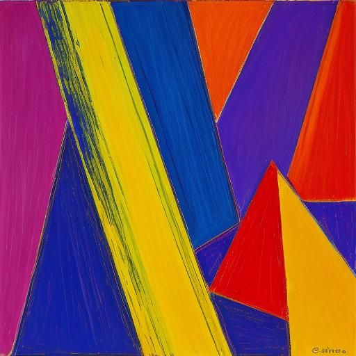 Abstract Art with Complementary Colors and Fine Details