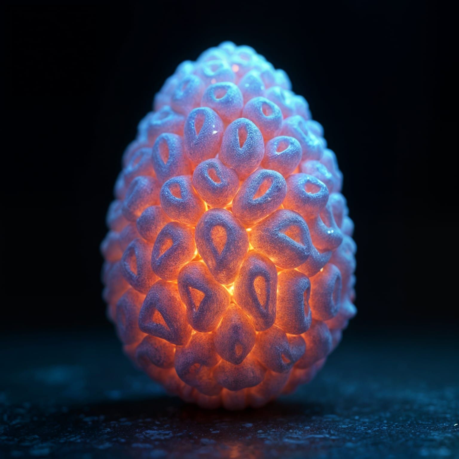 Fibonacci Spiral Egg in Vibrant Colors