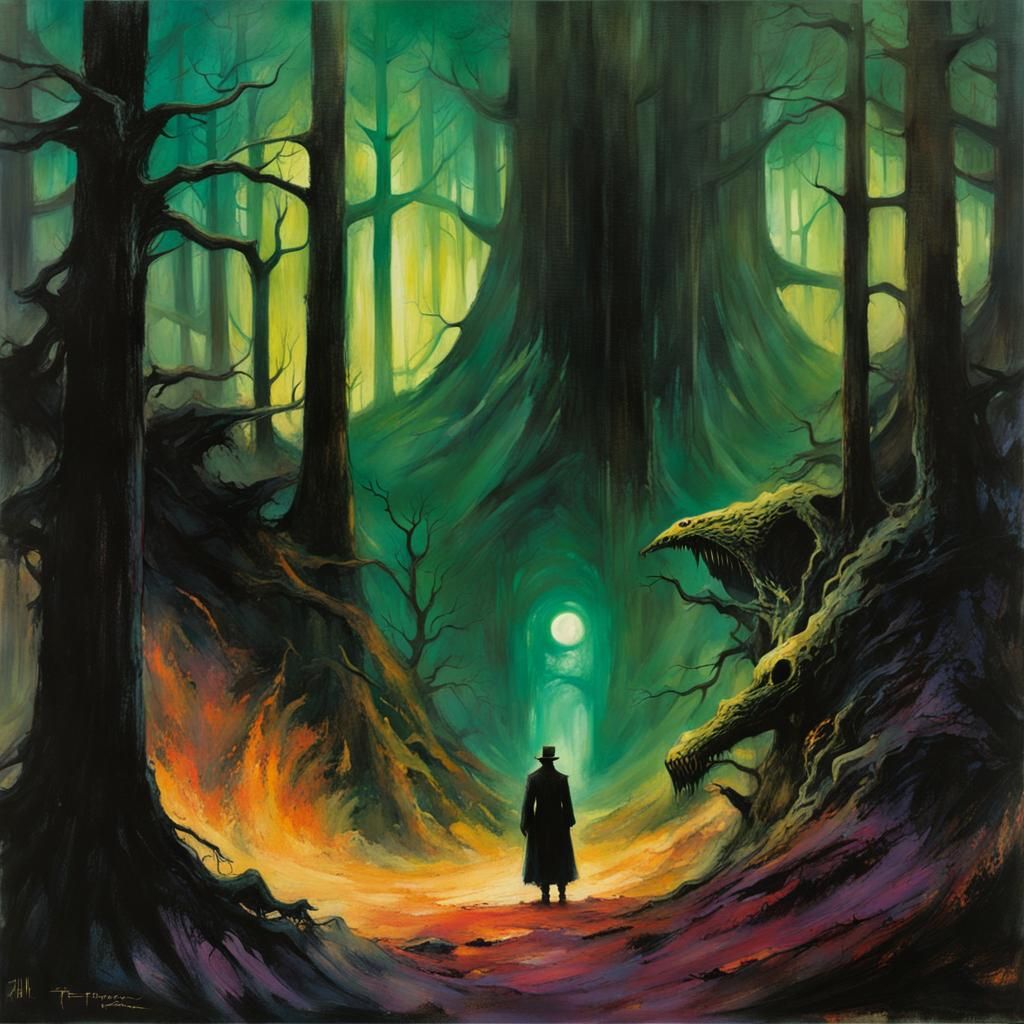 Eldritch Forest: Painting in Graphic Novel Style