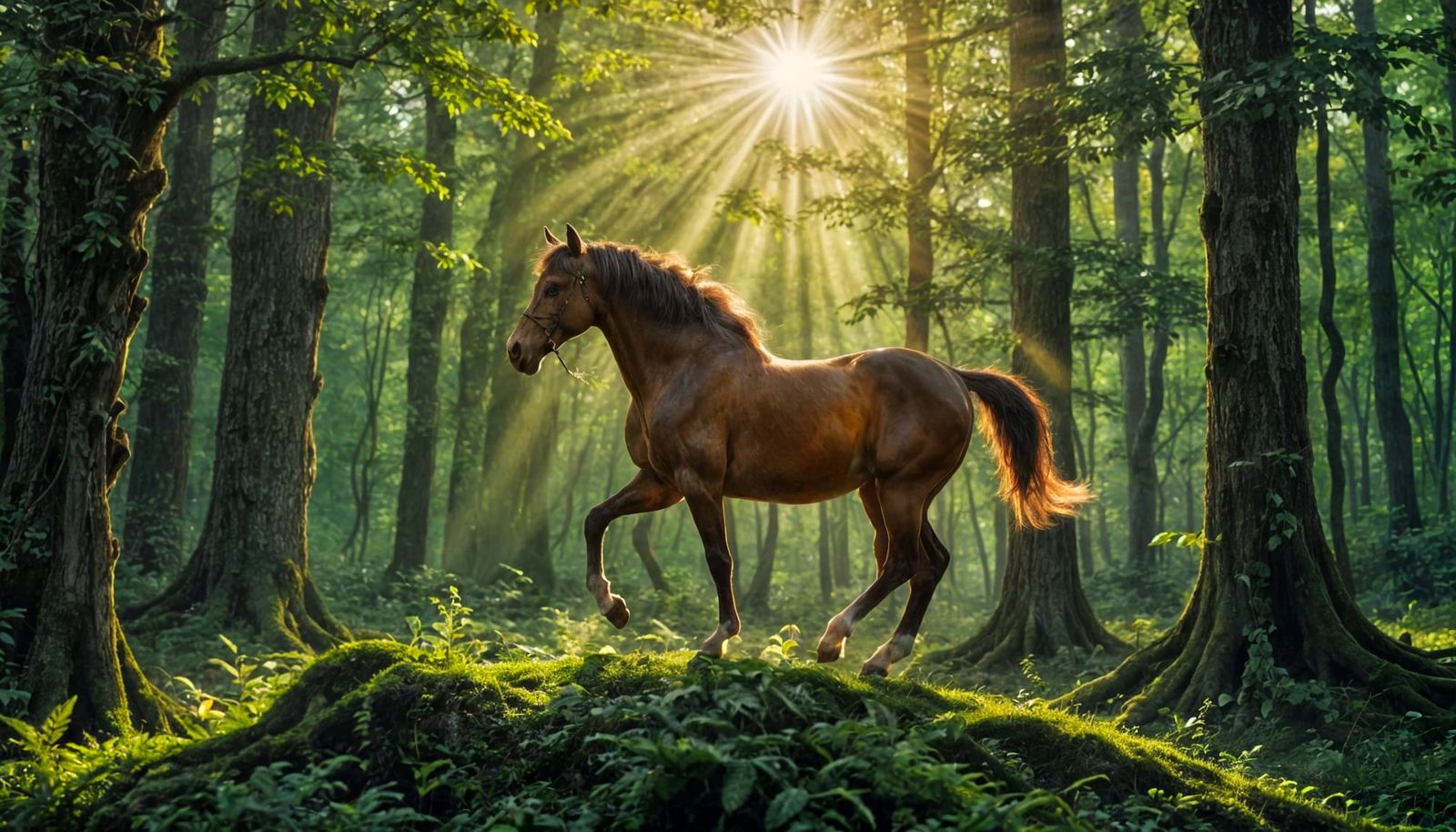 Centaur in Forest: Sfumato Style Fine Art