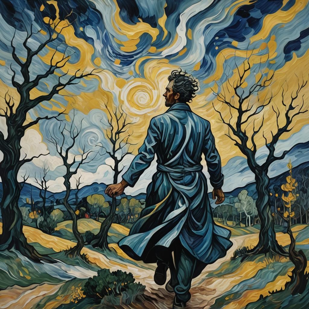 Expressionist Windischgrätz Landscape in Van Gogh and Schiel...