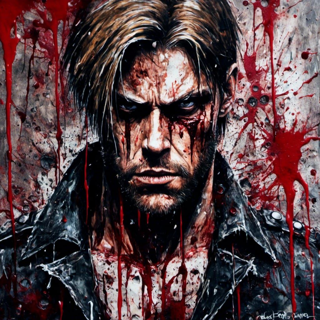 Leon Kennedy in Zombie Apocalypse, Graffiti Art