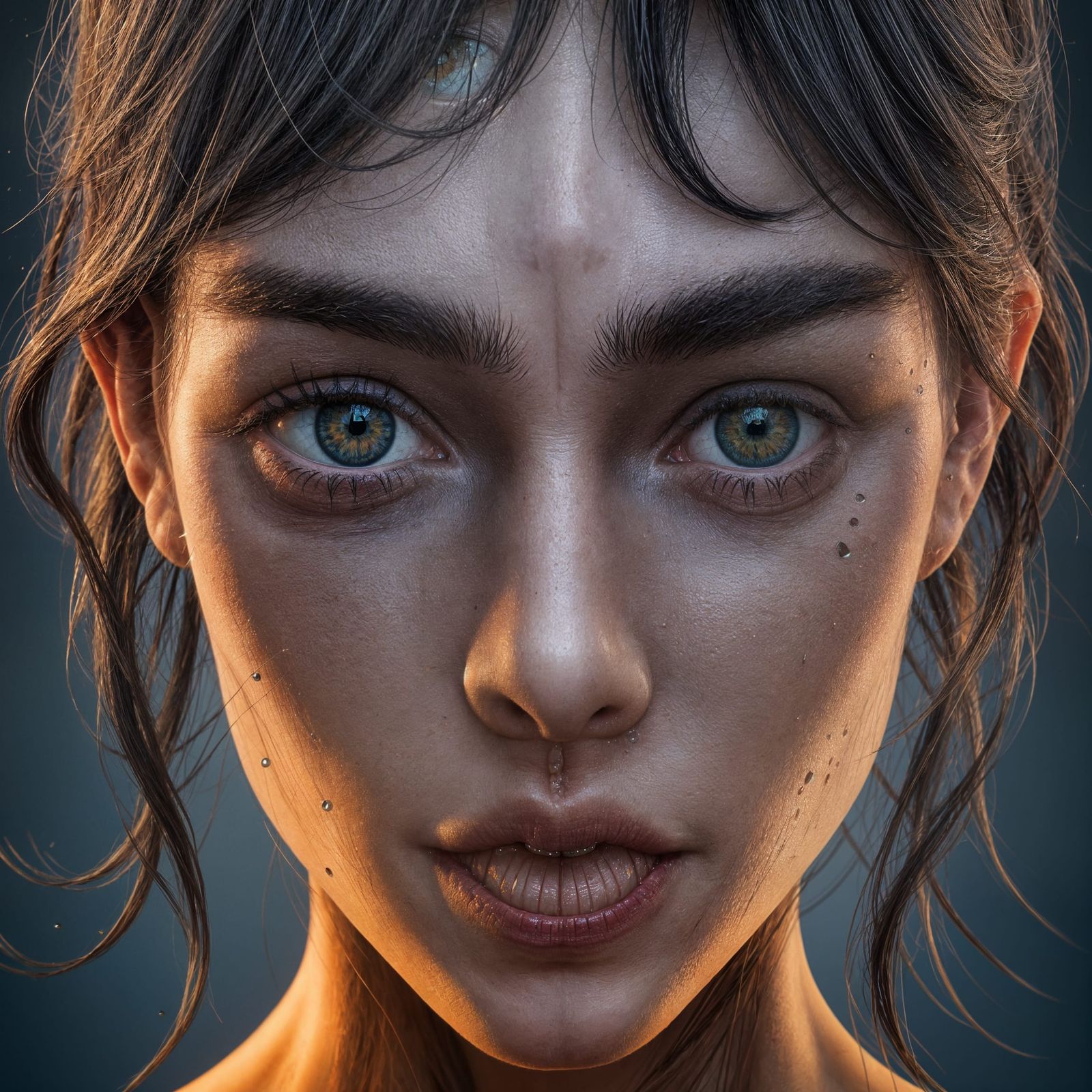 Surreal Face with Hidden Faces, Digital Art