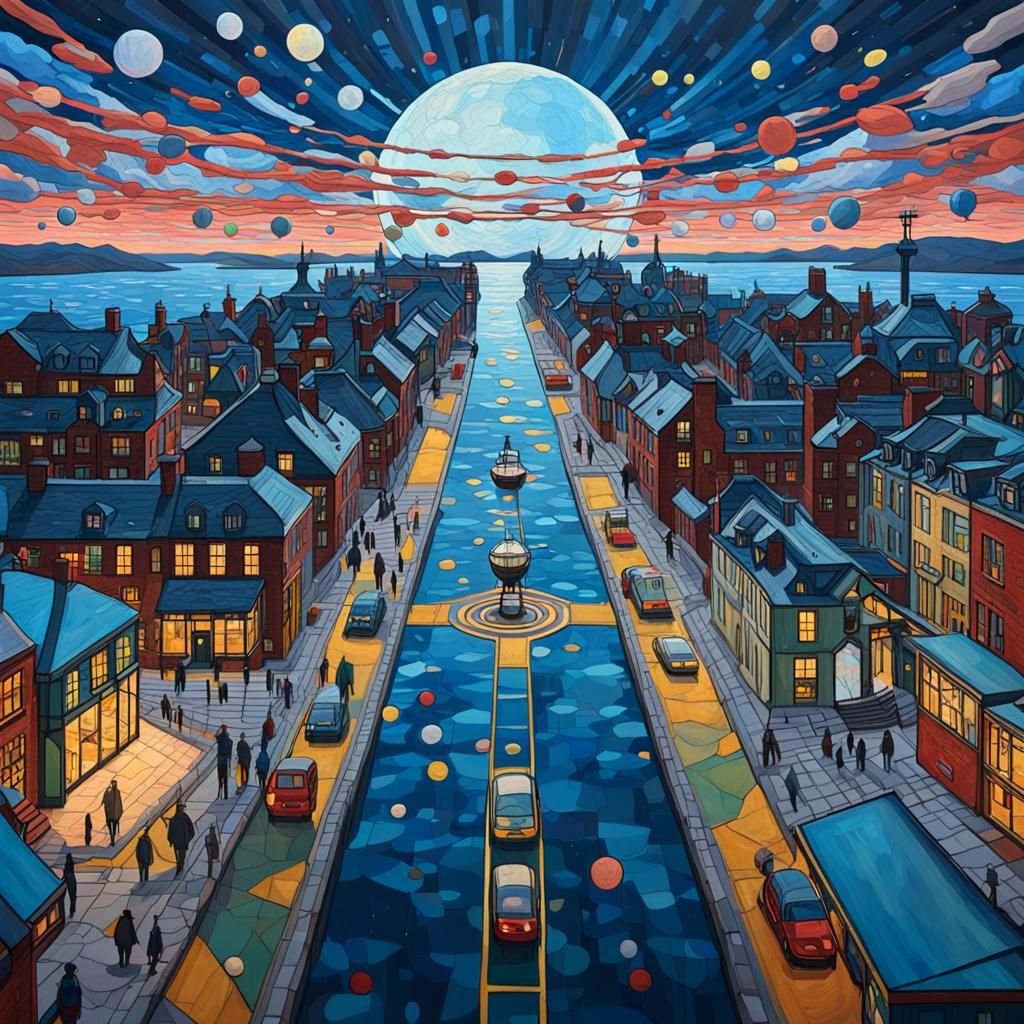 Hyperrealistic Celestial Concept Art in Colorful Style