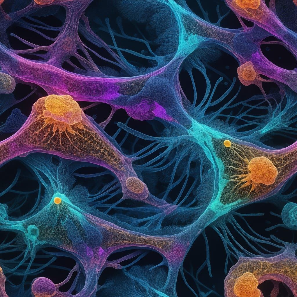 Vibrant Epiphyseal Plate Cells in a Sea of Glowing Collagen ...