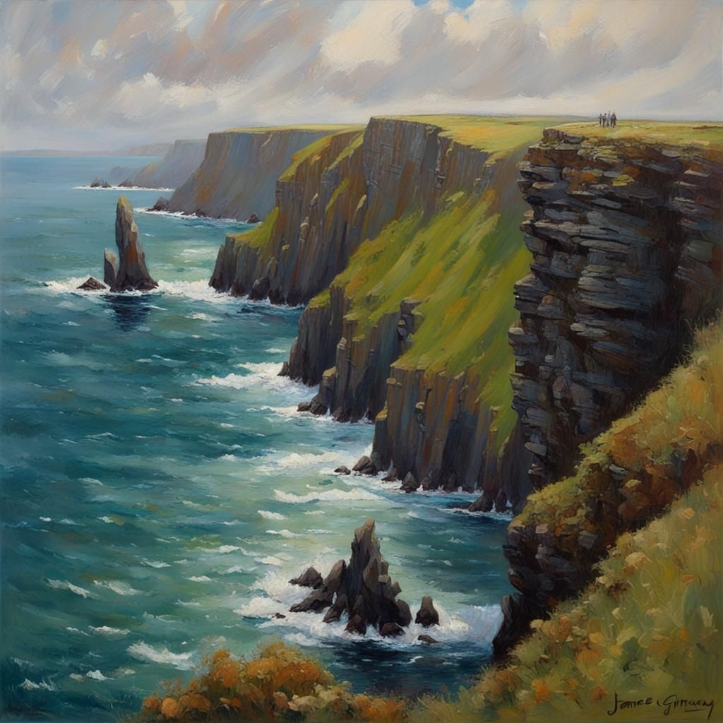 Cliffs of Moher: An Irish Landscape Oil Painting