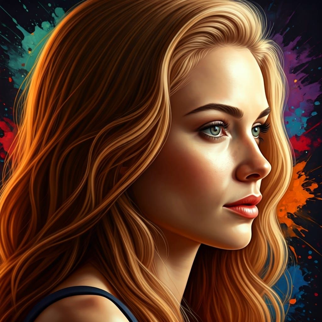 Hyperrealistic Portrait of Michelle Trachtenberg