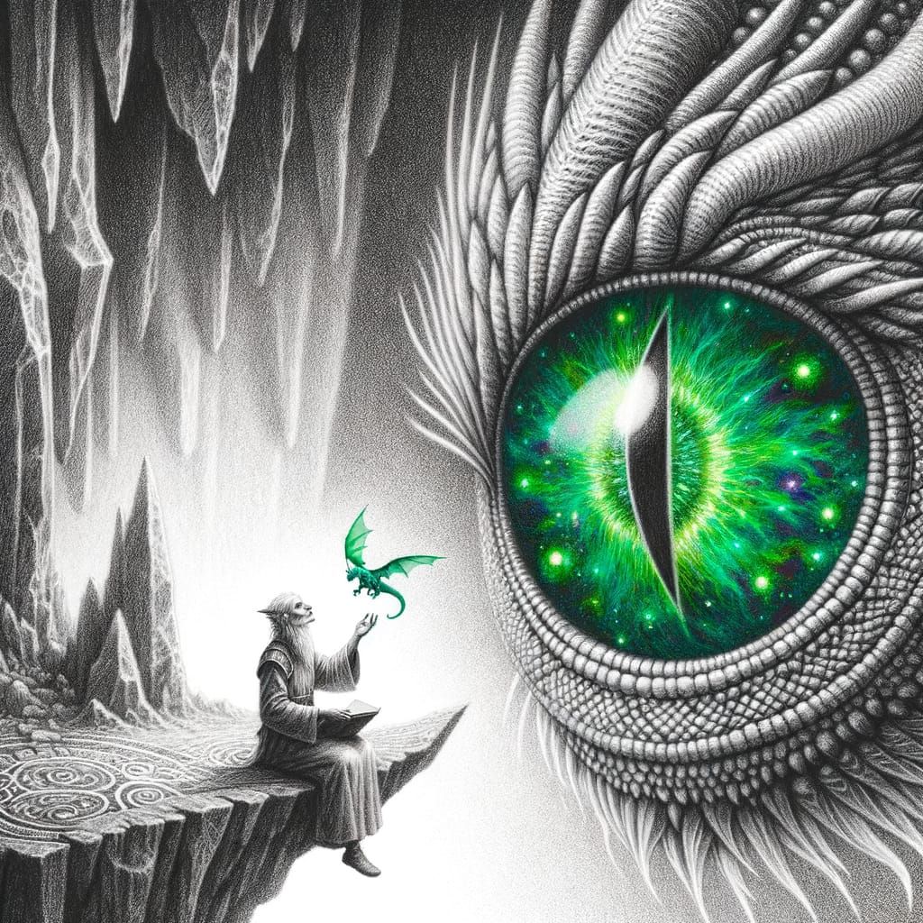 Ethereal Creature Examines Enigmatic Woman in Hyper-Realisti...