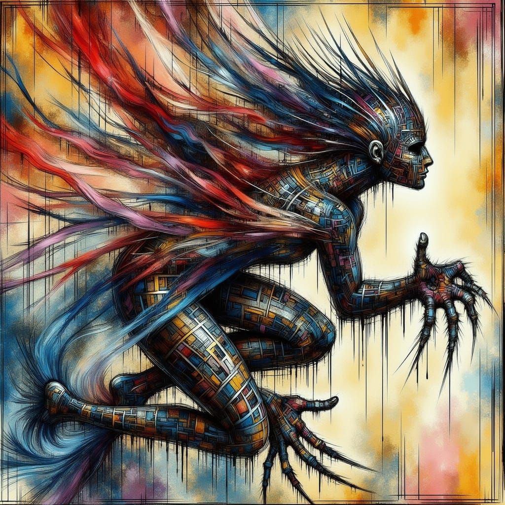 Epic Marvel-Style Fantasy Beast with Razor-Sharp Claws and P...