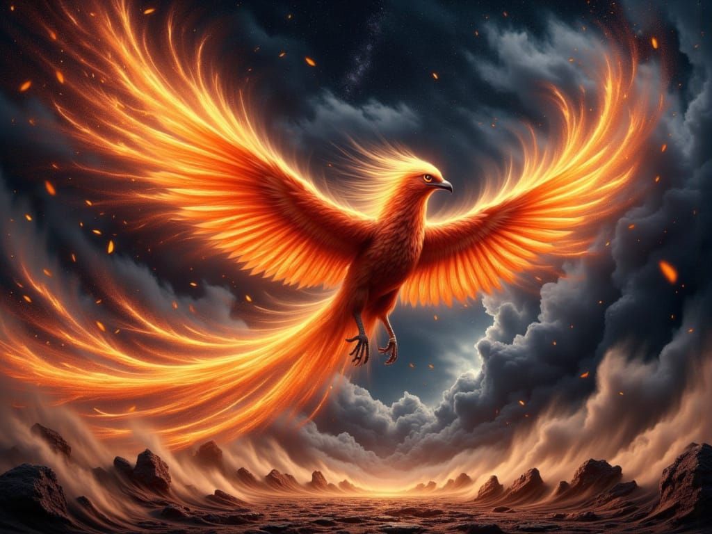 phoenix, reborn from embers