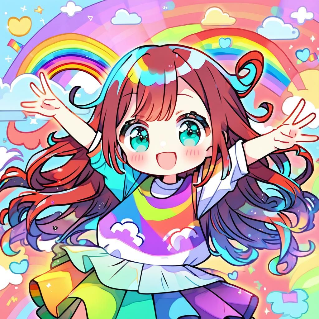 Rainbow Kawaii Aqua