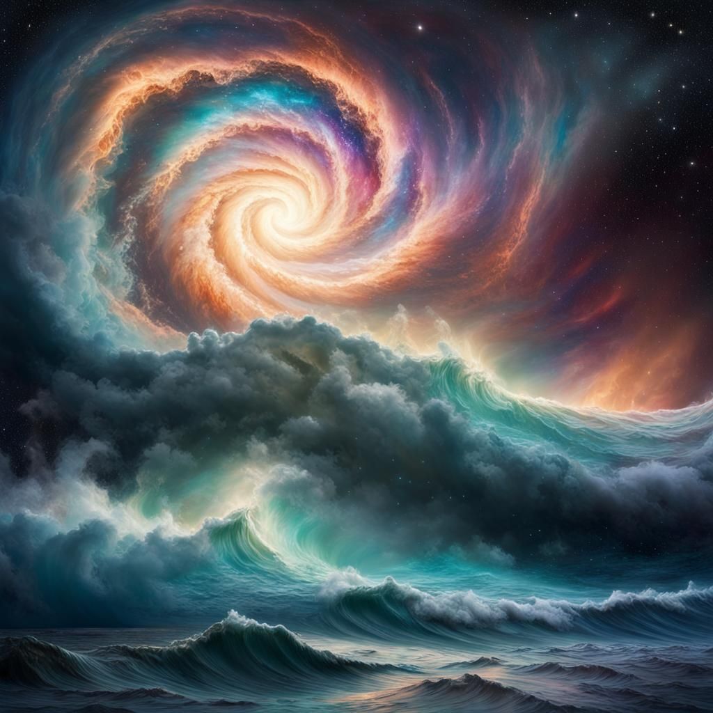 Majestic Galaxy Swirling with Vibrant Colors