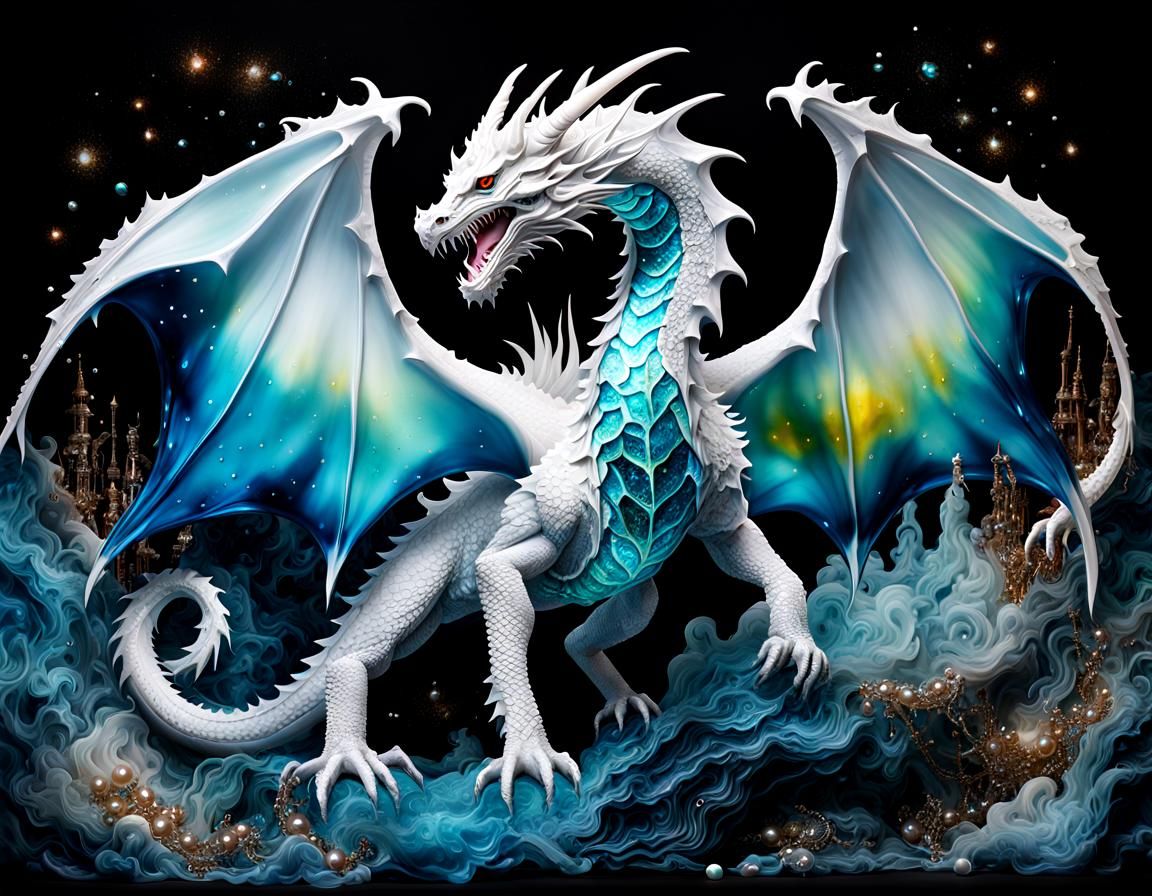 Bioluminescent Dreamscape image, A dark fluid background of ...